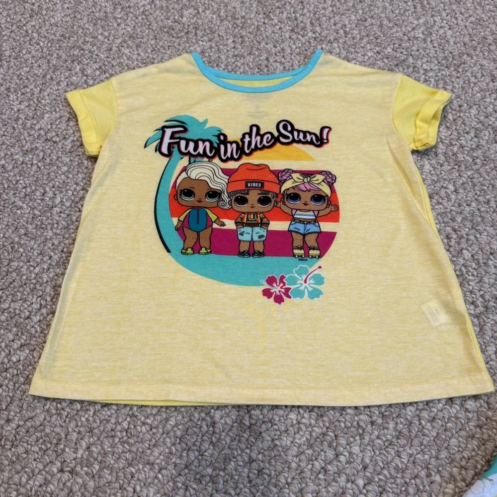 LOL Surprise! Girls' Yellow Fun in the Sun Pajama‎ Set Size 8